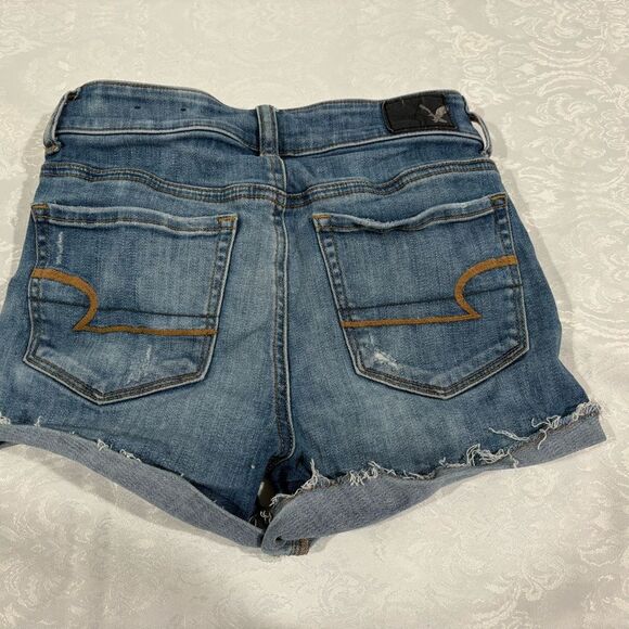 American Eagle Outfitters Women's Blue Denim Shorts size 0 - Picture 5 of 6
